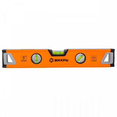 Уровень алюминиевый "Усиленный"400мм.,3 глазка,(1 зеркальный)2 комп.рукоятки Вихрь  на сайте Стройсервис
