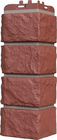 Угол фасадный Grand Line Колотый камень Desing Plus корица с темно-бежевым швом на сайте Стройсервис
