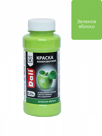 Колер-краска зеленое яблоко 0,25л Дали *12 на сайте Стройсервис
