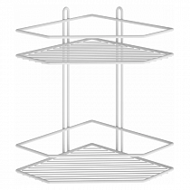 Полка угловая 2яруса(белая, трапеция) 200*200*280 П0002012 на сайте Стройсервис
