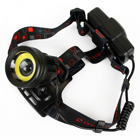 Ultraflash фонарь налобный E1335 (акк.2x18650) 2св/д 4W(300lm) 250м, фокус, 4 реж, металл/черный на сайте Стройсервис

