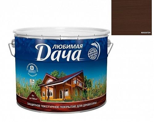 Покрытие защитно-декоративное Любимая Дача махагон 9л на сайте Стройсервис
