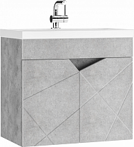 Тумба-умывальник Домино подвесная Vector 50 св. бетон (умыв. Como 50) на сайте Стройсервис
