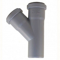 Тройник канализ. серый Ду 40*45° РР-Н Flextron на сайте Стройсервис
