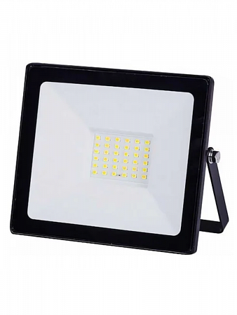 Прожектор светодиодный СДО-04-030Н-Ф (с фотореле) 30Вт 6500К IP65 черный Народный TDM Electric на сайте Стройсервис

