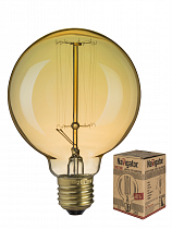 Лампа накаливания E27 60Вт 230В G95 декоративная шар золотистый винтаж 71956 Navigator на сайте Стройсервис
