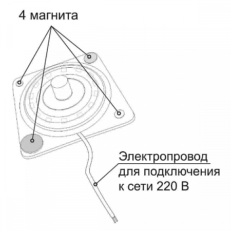 Модуль светодиодный с драйвером 12W(960lm) 6500К 6K 63x63 линз.рассеив. на магнитах IP20 2835 02-14