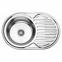 Мойка кухонна врезная LEDEME (левая) 770*500 0,6мм с сифоном на сайте Стройсервис
