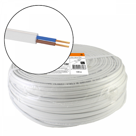 2*0,5 ШВВПмб Провод соединительный гибкий белый (100м) Народный TDM на сайте Стройсервис
