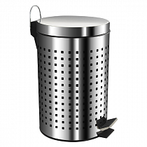 Ведро Санакс круглое 12л нерж. ( хром с педалью ) 112-Н на сайте Стройсервис
