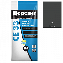 Затирка для швов СЕ 33 Графит 2 кг Церезит*1/12 (2092751) на сайте Стройсервис
