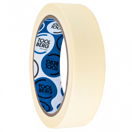 Лента малярная клейкая 25мм*25м крепированная бумага (140 мкм), TOOLBERG на сайте Стройсервис
