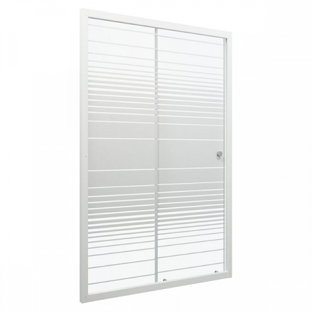 Дверь душевая "Слайд" 100*185 бел, Полосы Тритон  на сайте Стройсервис
