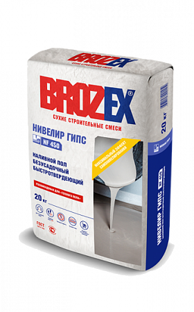 Пол на гипсовой основе Brozex  NF 450 Нивелир Гипс 20кг (Брозекс) 	 на сайте Стройсервис
