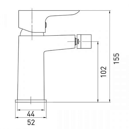 Смеситель для биде однорычажный GROSS AQUA Space 8515288CW Белый (1)