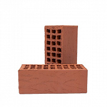 Кирпич 1,0 ЛИЦЕВОЙ КРАСНЫЙ накат "Кора дерева" Ревда пустотел. М-150 250*120*65  на сайте Стройсервис
