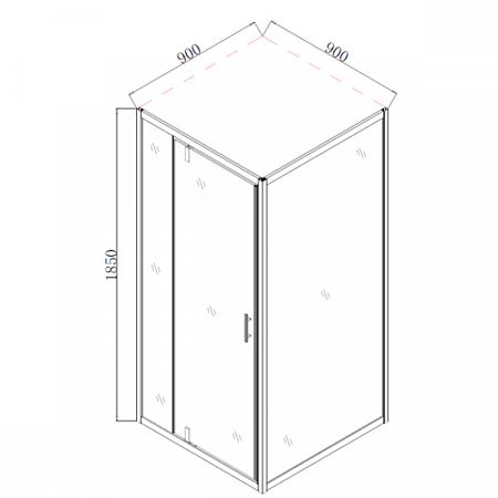 Душевое Ограждение COMFORTY 30BT 900*900*2000 черное с поддоном