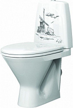 Унитаз-компакт "Милана" Люкс Декор Мельница НЕ ЗАКАЗЫВАТЬ  на сайте Стройсервис
