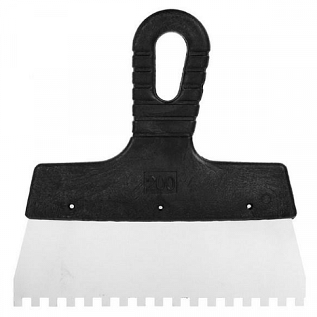 Шпатель малярный ЗУБЧАТЫЙ 200мм (6х6) KORVUS на сайте Стройсервис
