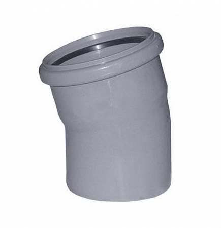 Отвод канализ. серый Ду 50мм 15° РР-Н Flextron на сайте Стройсервис
