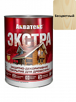 Защитно-декоративное покрытие для древесины Акватекс ЭКСТРА бесцветный 0,8л на сайте Стройсервис
