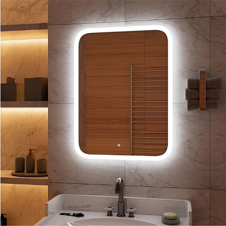 Зеркало Glamour LED 600*800 c сенсором 3ЛП140 Агава