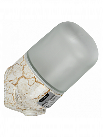 Светильник для бани керамич/стекло 60Вт Е27 IP54 наклонный белый мрамор GENERICA TERMA на сайте Стройсервис
