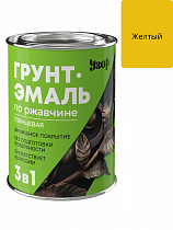 Грунт эмаль 3в1 по ржавчине, желтый глянцевый 0,8кг Узор на сайте Стройсервис
