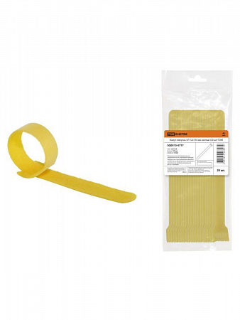Хомут-липучка ХЛ 12х135 мм желтый (20 шт) TDM на сайте Стройсервис

