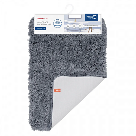 Коврик для ванной Лапша (шенилл) 40х60 серый 75394 Master House