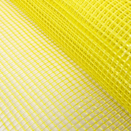 Сетка фасадная стеклотканевая 5*5мм 1м*10м, 145 г/м² желтая Polinet