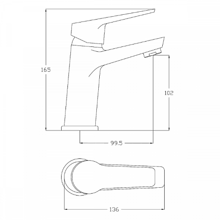 Смеситель для умывальника MURANO MR 26 хром ESKO