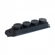 Колодка 4-м однофазная с заглуш.(каучук) UNIVersal  1029 на сайте Стройсервис
