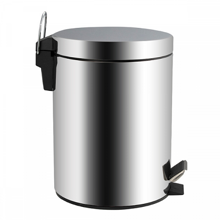 Ведро круглое пневматика 5л нерж. (хром с педалью) Санакс