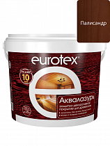 Лак защитно-декоративный EUROTEX® АКВАЛАЗУРЬ палисандр 0,9кг  на сайте Стройсервис
