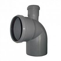 Отвод канализ. серый Ду110*50мм 90° прямой РР-Н Flextron на сайте Стройсервис

