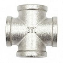 Крестовина латунь 1" никелир. на сайте Стройсервис
