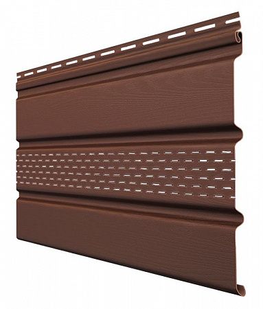 Софит Classic Grand Line частично перфорированный шоколадный(3,0м) на сайте Стройсервис
