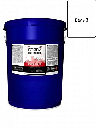 Эмаль ПФ-115 СТРОЙКОМПЛЕКТ белая 20 кг на сайте Стройсервис
