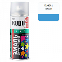 Эмаль флуоресцентная 520мл голубая KU-1202 KUDO на сайте Стройсервис
