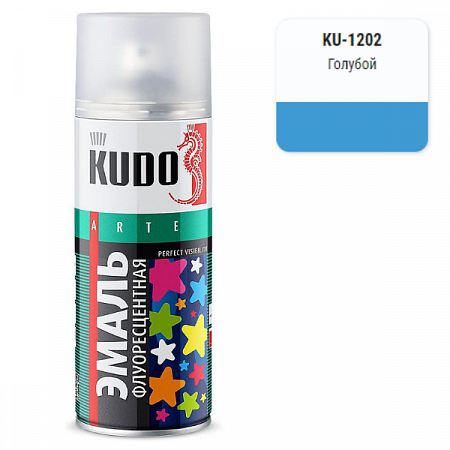 Эмаль флуоресцентная 520мл голубая KU-1202 KUDO на сайте Стройсервис
