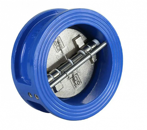 Клапан обратный двустворчатый Ду80 межфланцевый  на сайте Стройсервис
