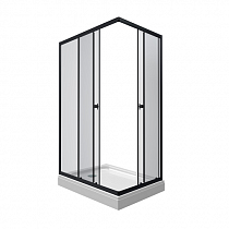 Душевое Ограждение "Вента-Блэк" 90х90, квадрат. низ.подд. (2 места+сифон в90) на сайте Стройсервис
