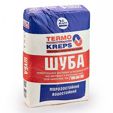 Штукатурка фактурная TERMOKREPS ШУБА 2мм 25кг на сайте Стройсервис

