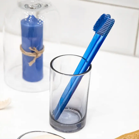 Стакан д/зубных щеток ВаннДерГрей, стекло,цвет прозрачно-черный 60698 Master House на сайте Стройсервис
