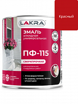 0007727 Эмаль ПФ-115 Лакра Красный 2,8кг Л-С на сайте Стройсервис

