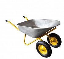 Тачка 2 колесо садово-строительная, усиленная, грузоподъемность 350 кг, объем 110 л UNIK  на сайте Стройсервис
