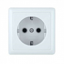 ХИТ Розетка с заземлением наружная 250В 16А белая на сайте Стройсервис
