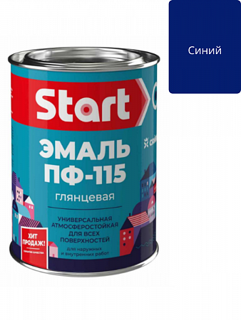 Эмаль ПФ-115 Синяя 0,8кг Старт на сайте Стройсервис
