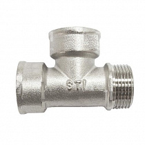 Тройник латунь 3/4" ВР/ВР/НР никел. на сайте Стройсервис
